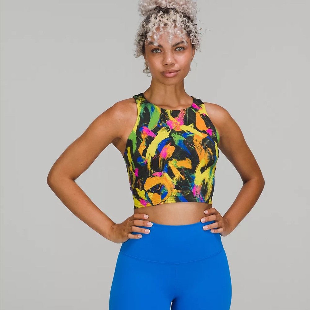 Lululemon Colorful Abstract Crop Top